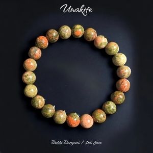Unakite Bracelet - Unisex 8mm